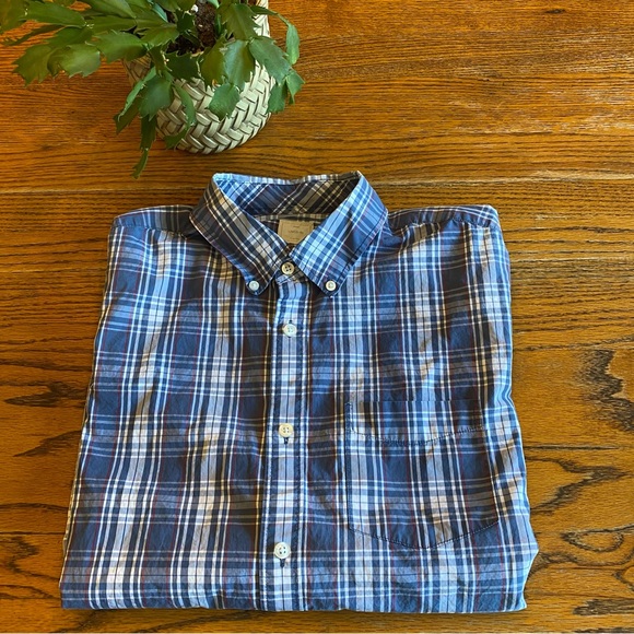 GAP Lightweight Long Sleeve Button down Casual Dress Shirt in Large Blue - Picture 6 of 6